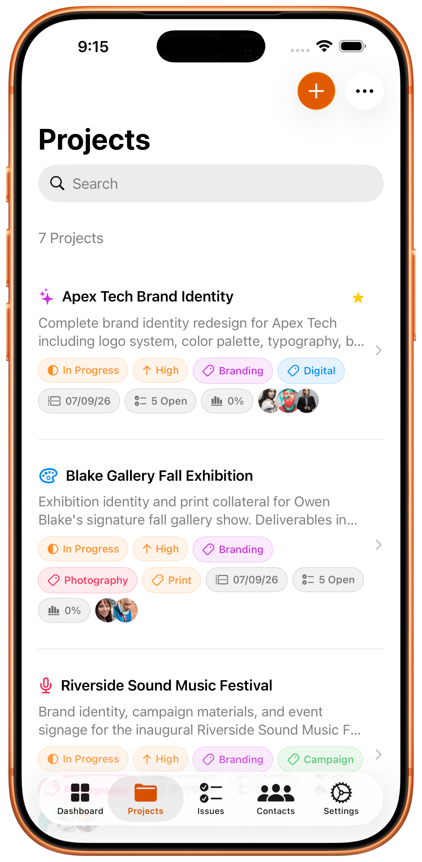 Creative projects on iPhone